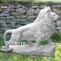 High Quality Outdoor Garden Life Size White Marble Animal Sculpture Stone Lion Statue